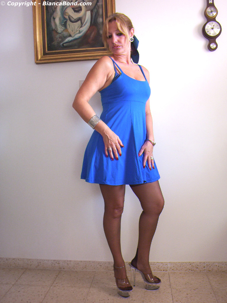 Blue Dress & FF Stockings (part 1)
